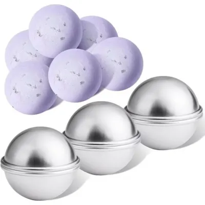 Set 3 aluminijastih kalupov za kopalne kroglice – velikost S (4,5 cm)